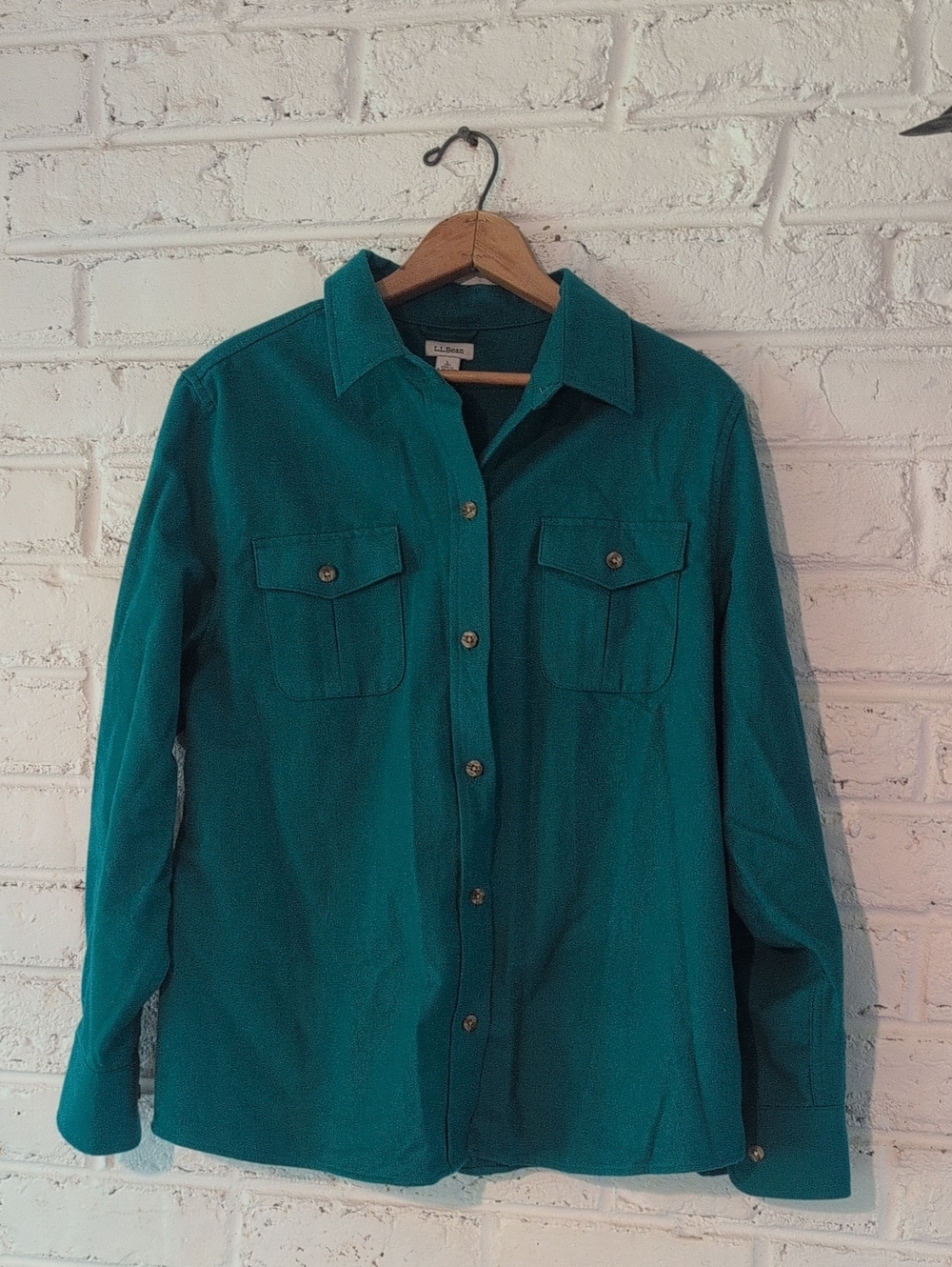 L.L. Bean Teal Shirt Jacket - Picture 2 of 8
